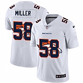 Nike Broncos 58 Von Miller White Shadow Logo Limited Jersey Yhua,baseball caps,new era cap wholesale,wholesale hats